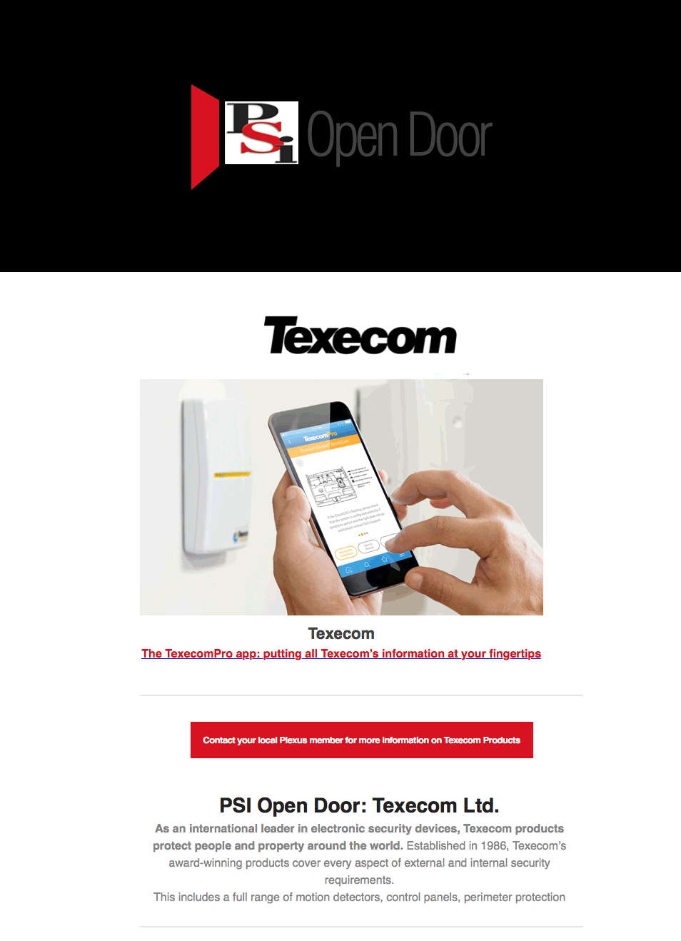 PSI OpenDoor from Texecom
